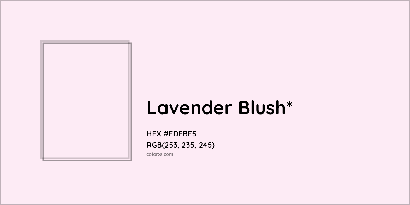 HEX #FDEBF5 Color Name, Color Code, Palettes, Similar Paints, Images