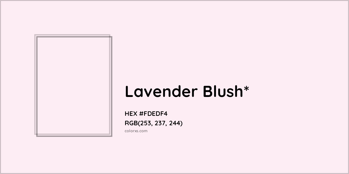 HEX #FDEDF4 Color Name, Color Code, Palettes, Similar Paints, Images