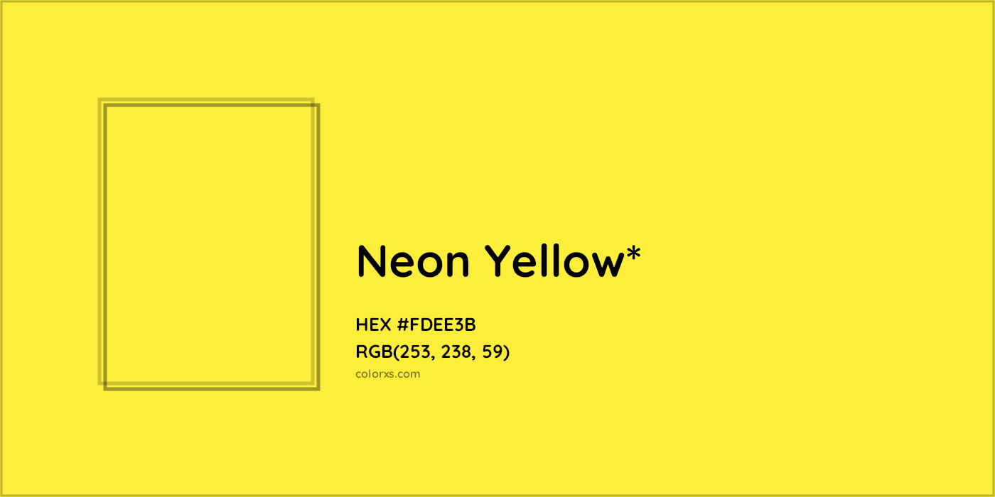 HEX #FDEE3B Color Name, Color Code, Palettes, Similar Paints, Images