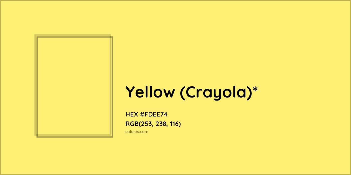 HEX #FDEE74 Color Name, Color Code, Palettes, Similar Paints, Images