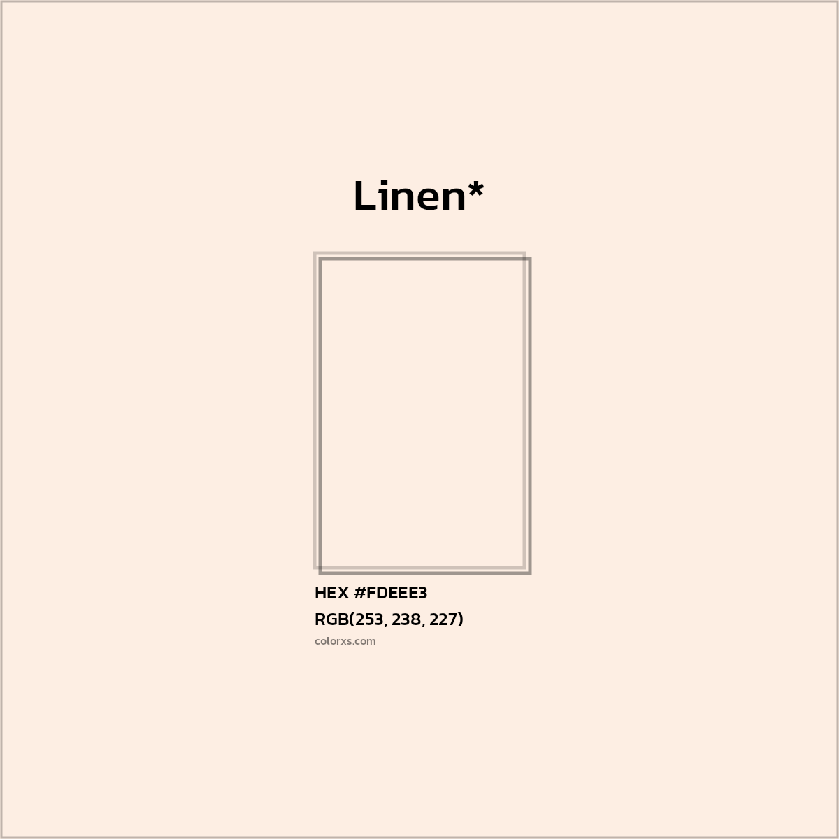 HEX #FDEEE3 Color Name, Color Code, Palettes, Similar Paints, Images