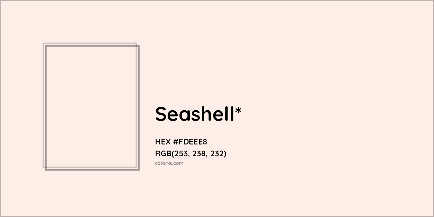 HEX #FDEEE8 Color Name, Color Code, Palettes, Similar Paints, Images