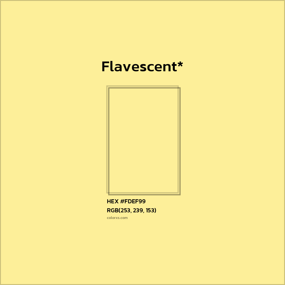 HEX #FDEF99 Color Name, Color Code, Palettes, Similar Paints, Images