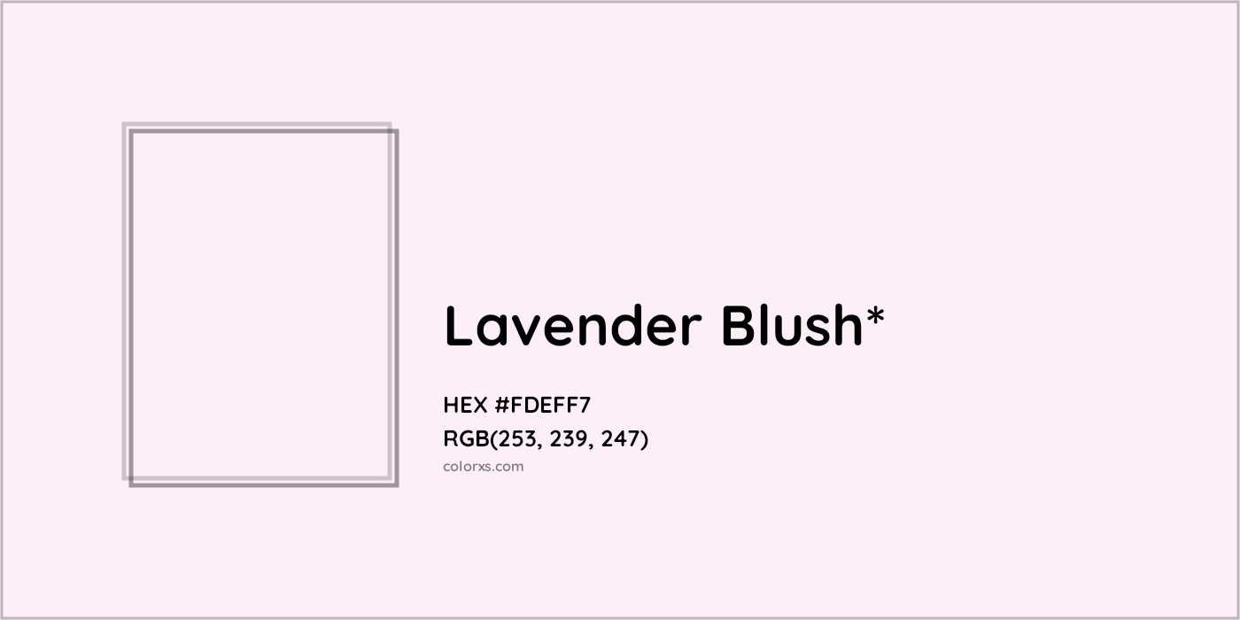 HEX #FDEFF7 Color Name, Color Code, Palettes, Similar Paints, Images