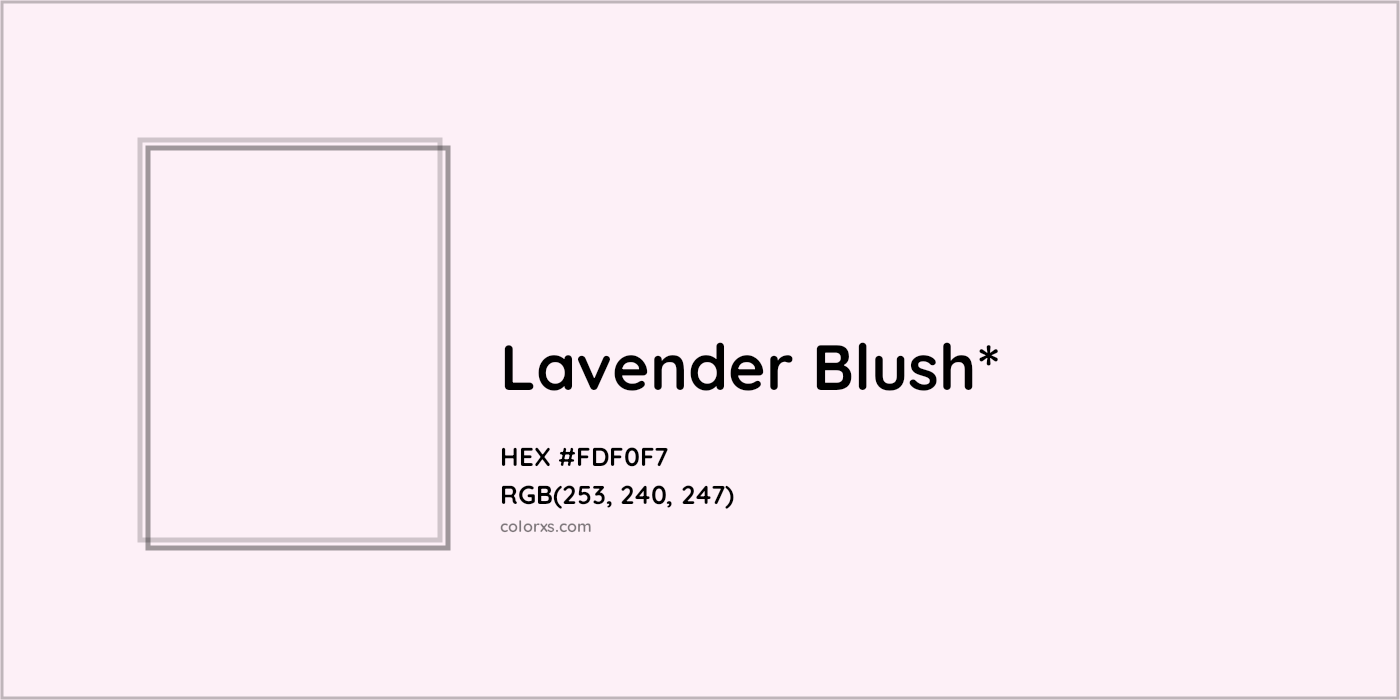 HEX #FDF0F7 Color Name, Color Code, Palettes, Similar Paints, Images