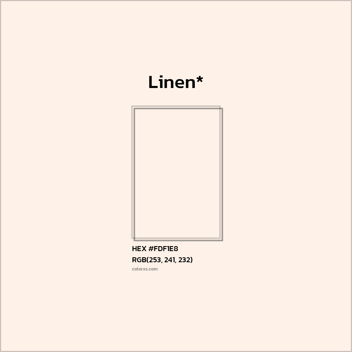 HEX #FDF1E8 Color Name, Color Code, Palettes, Similar Paints, Images