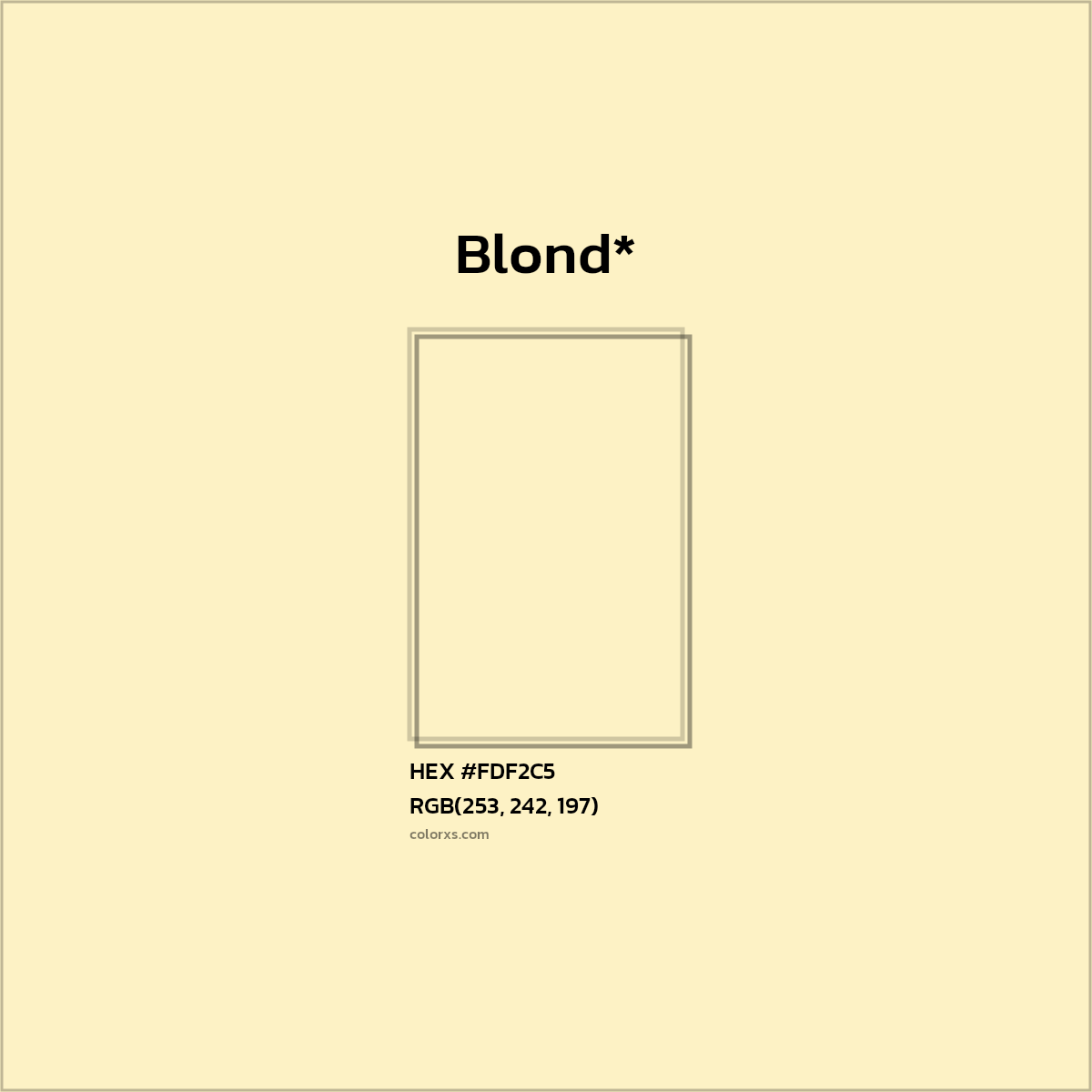 HEX #FDF2C5 Color Name, Color Code, Palettes, Similar Paints, Images