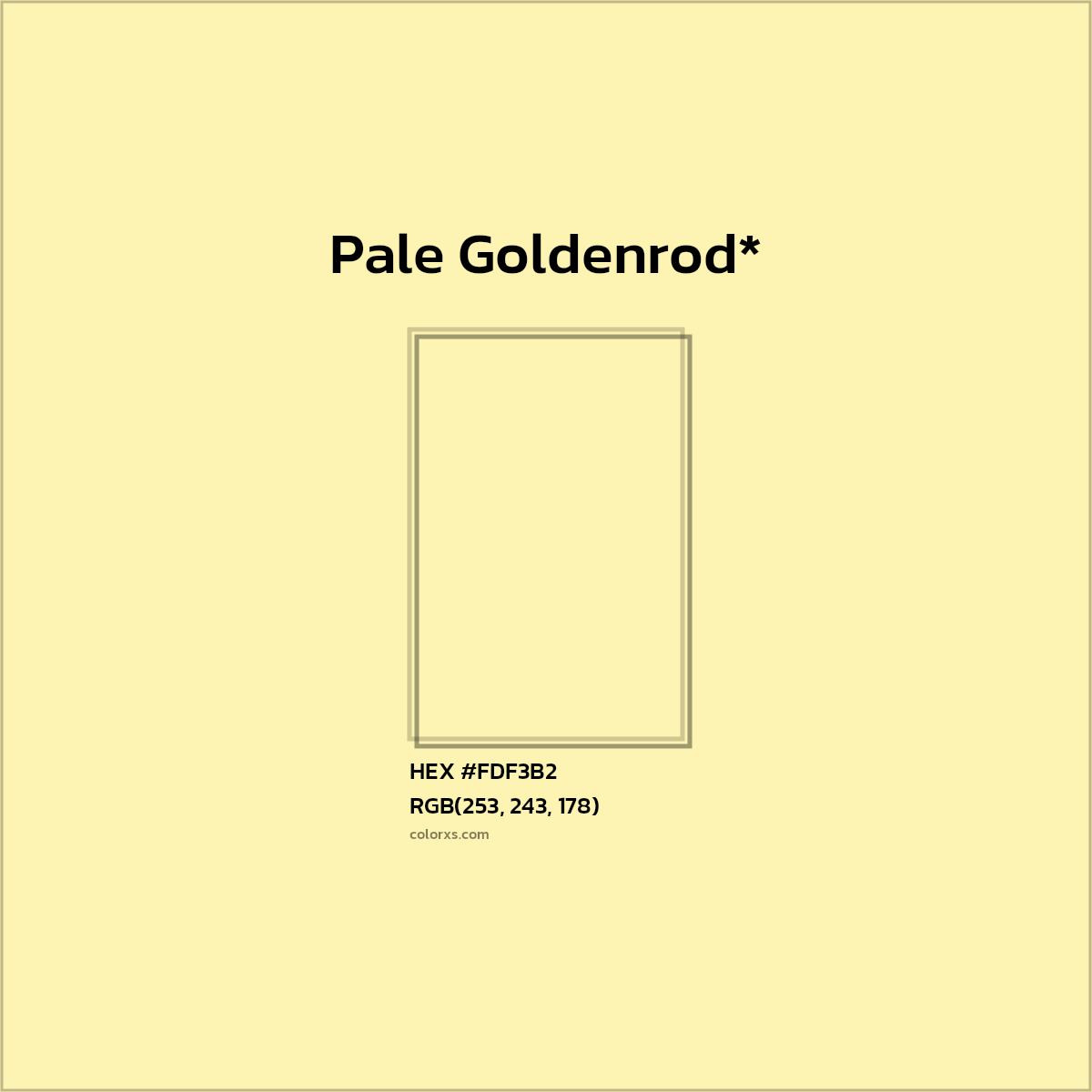 HEX #FDF3B2 Color Name, Color Code, Palettes, Similar Paints, Images
