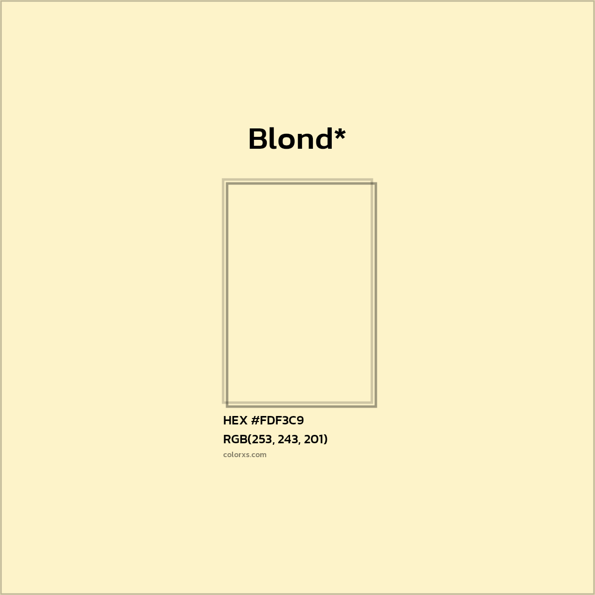 HEX #FDF3C9 Color Name, Color Code, Palettes, Similar Paints, Images