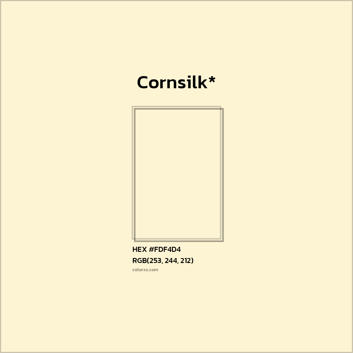 HEX #FDF4D4 Color Name, Color Code, Palettes, Similar Paints, Images
