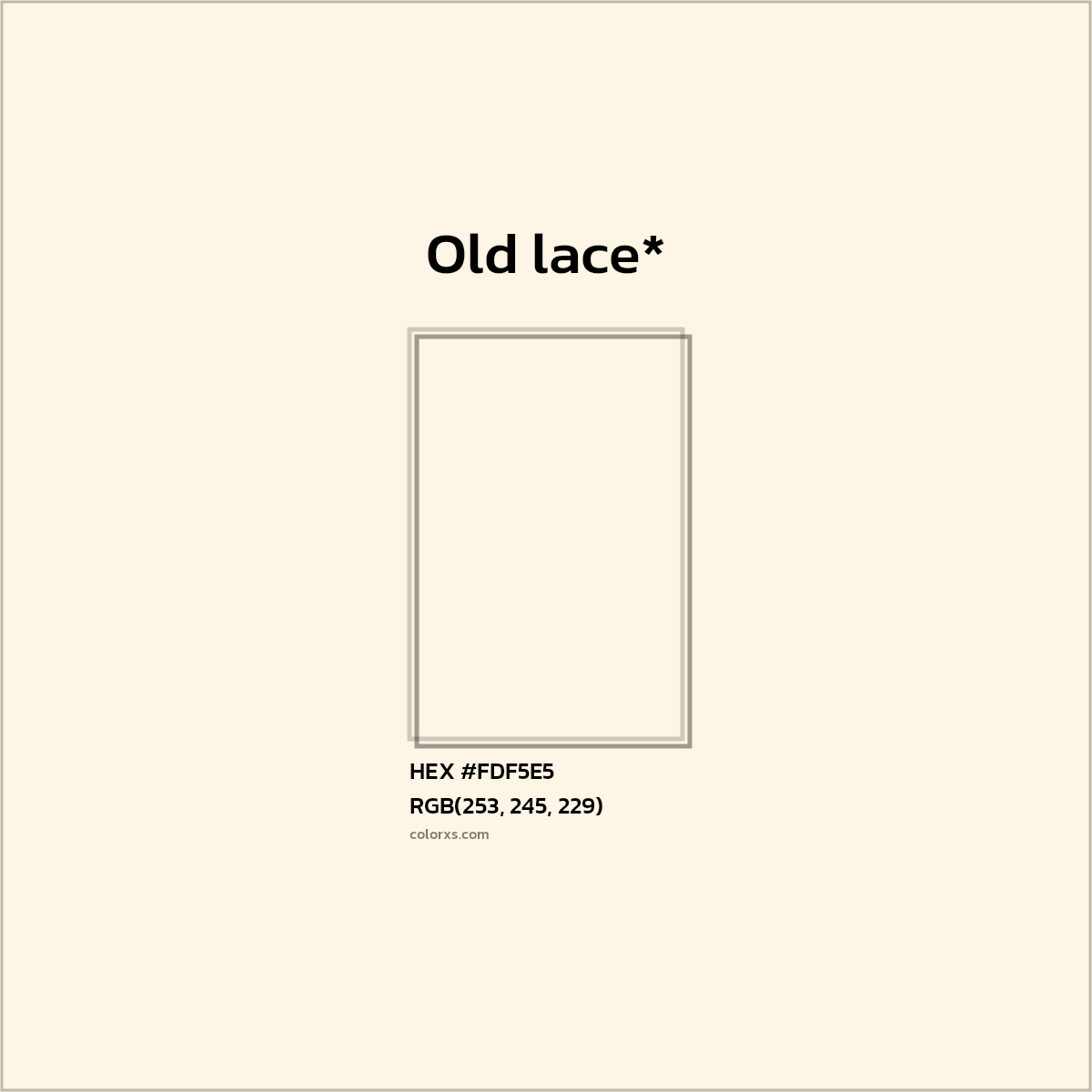 HEX #FDF5E5 Color Name, Color Code, Palettes, Similar Paints, Images