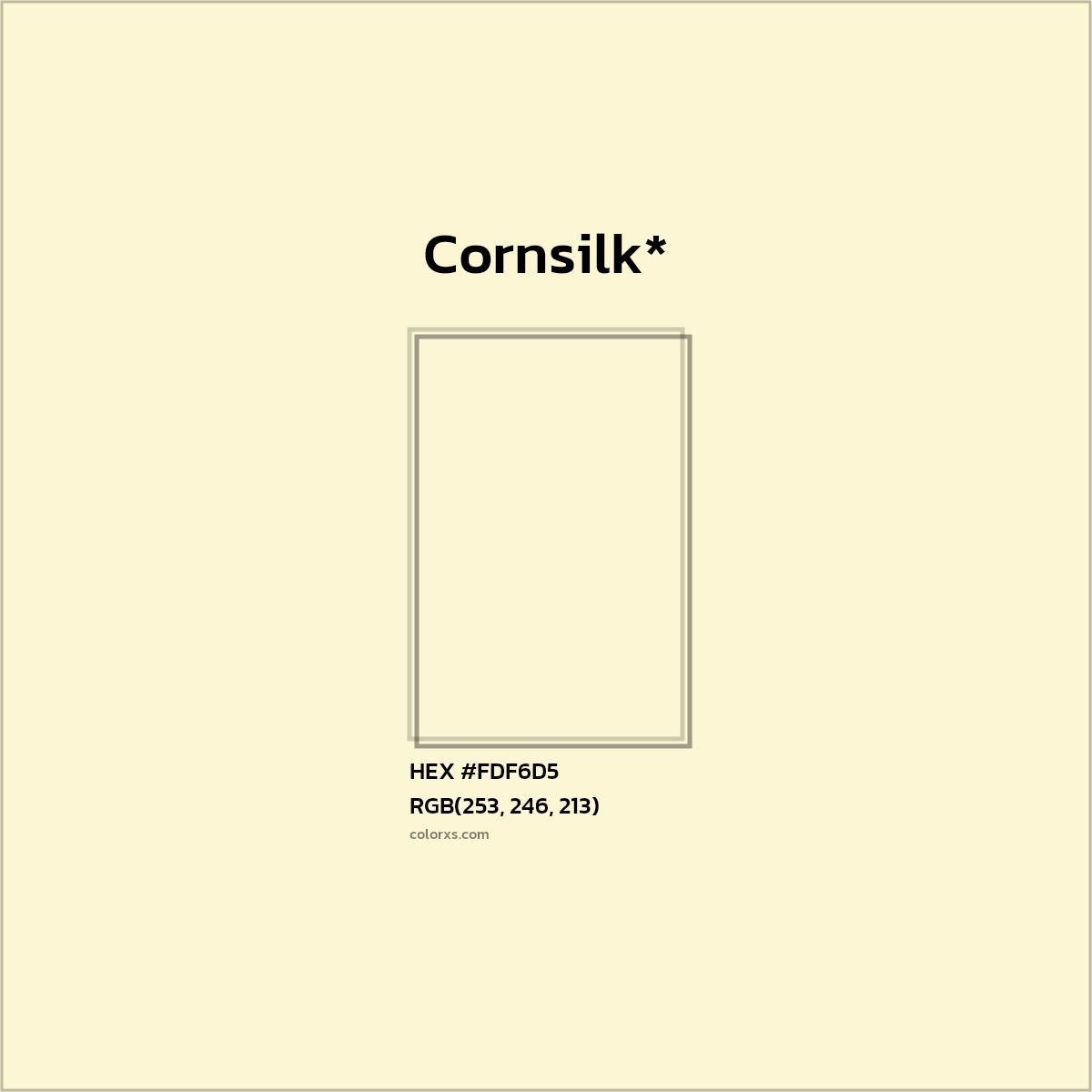 HEX #FDF6D5 Color Name, Color Code, Palettes, Similar Paints, Images