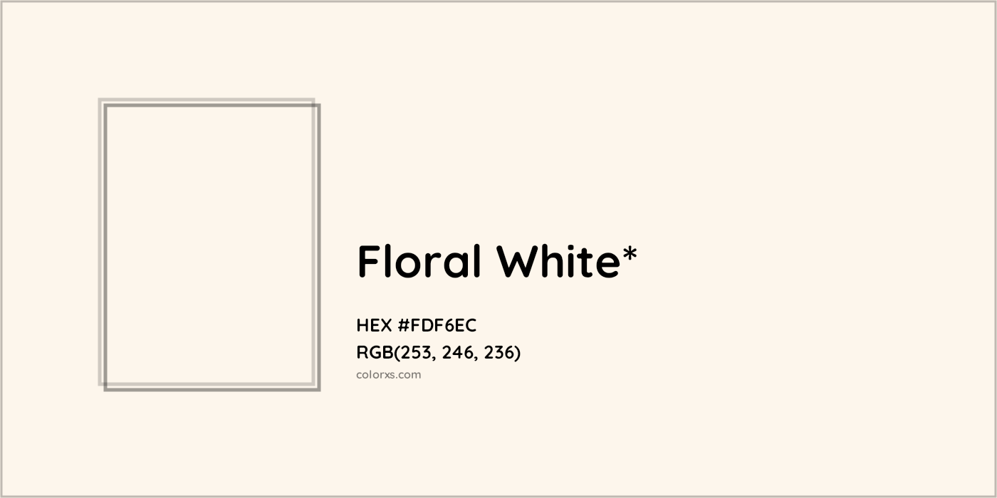 HEX #FDF6EC Color Name, Color Code, Palettes, Similar Paints, Images