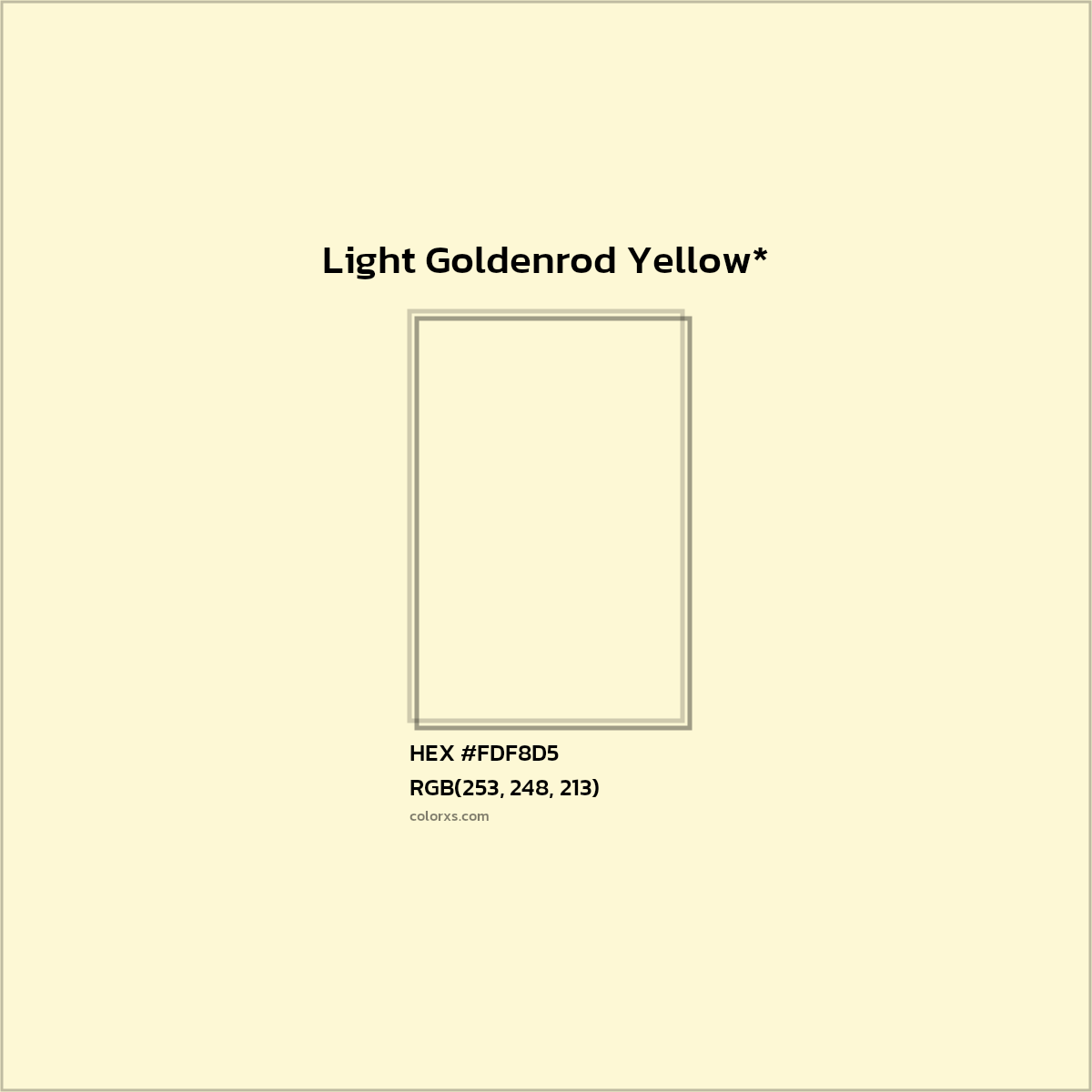 HEX #FDF8D5 Color Name, Color Code, Palettes, Similar Paints, Images