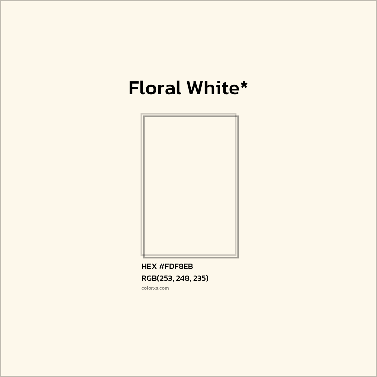 HEX #FDF8EB Color Name, Color Code, Palettes, Similar Paints, Images