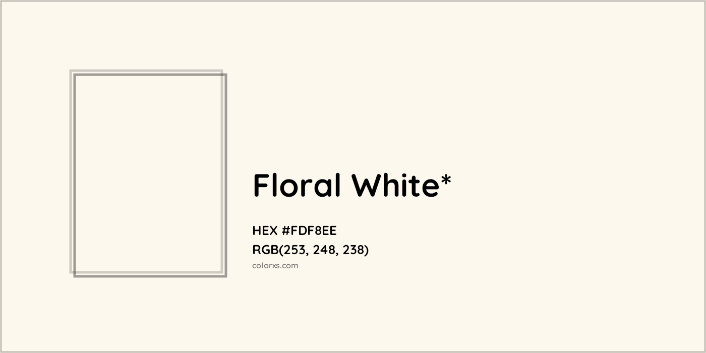 HEX #FDF8EE Color Name, Color Code, Palettes, Similar Paints, Images