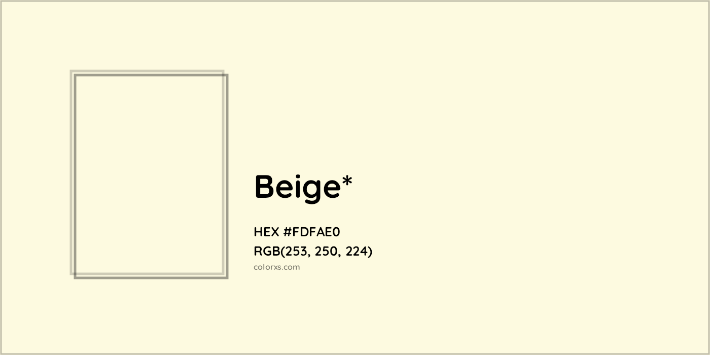 HEX #FDFAE0 Color Name, Color Code, Palettes, Similar Paints, Images