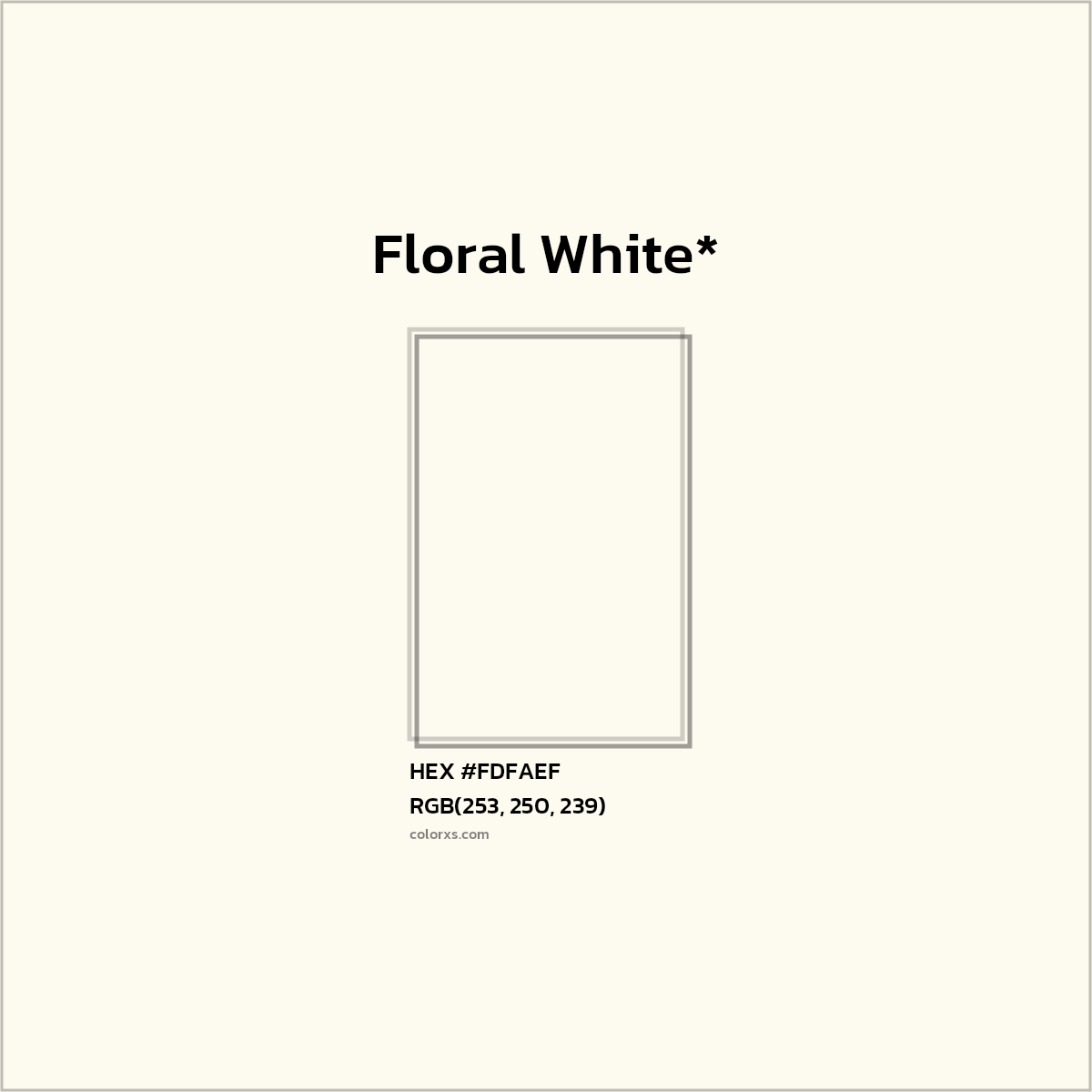 HEX #FDFAEF Color Name, Color Code, Palettes, Similar Paints, Images