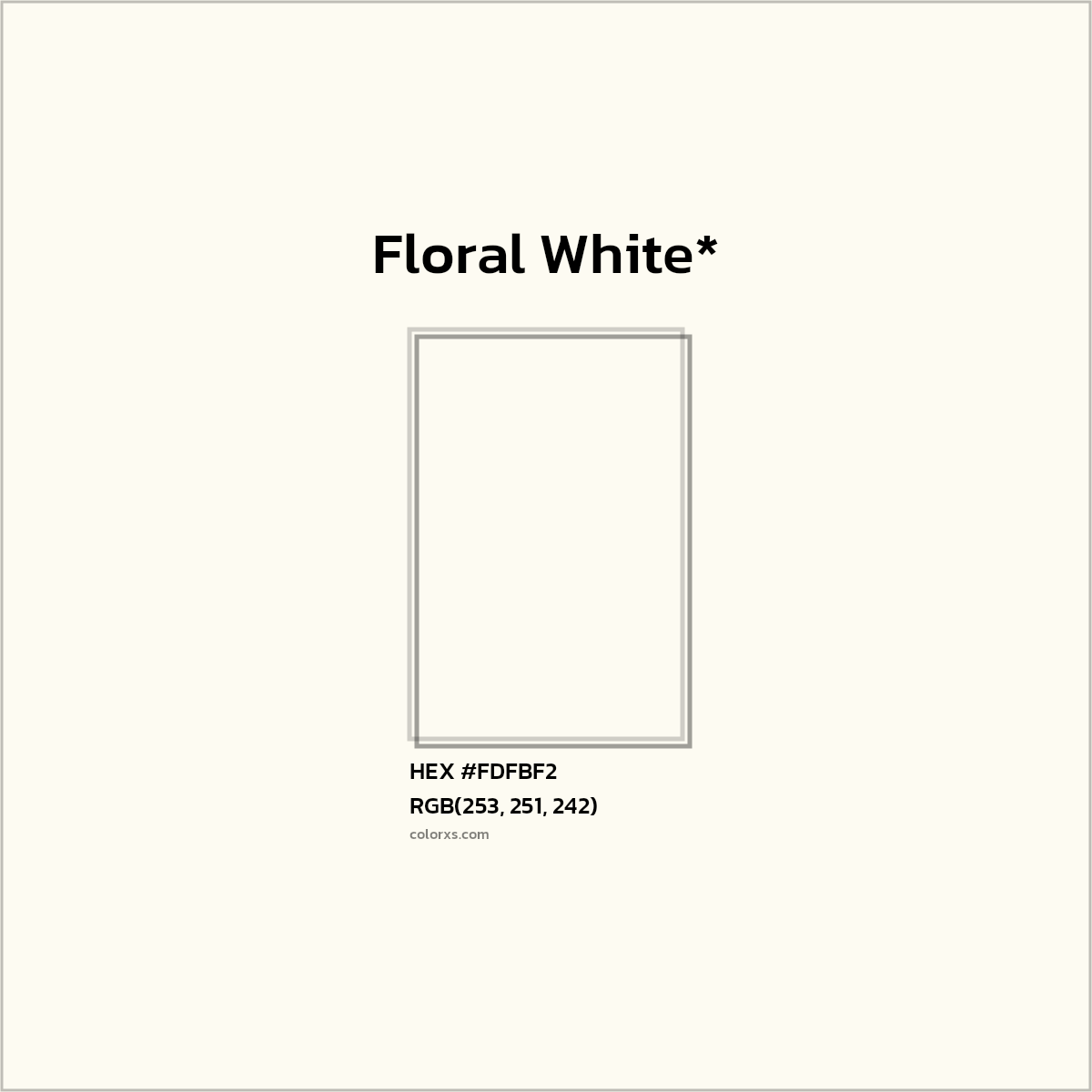 HEX #FDFBF2 Color Name, Color Code, Palettes, Similar Paints, Images