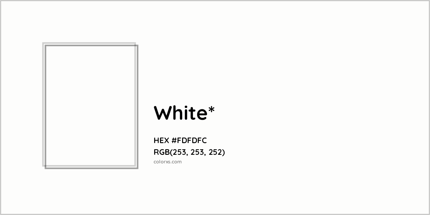 HEX #FDFDFC Color Name, Color Code, Palettes, Similar Paints, Images