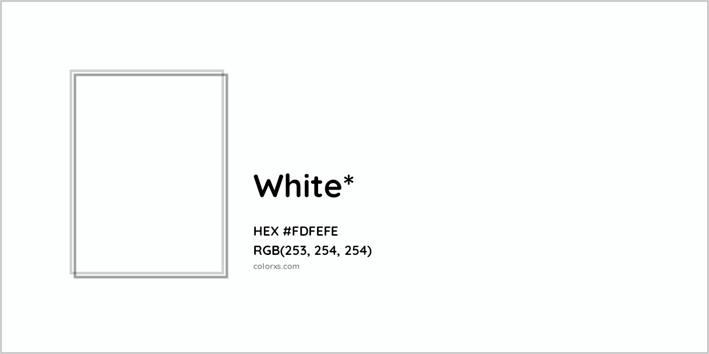 HEX #FDFEFE Color Name, Color Code, Palettes, Similar Paints, Images