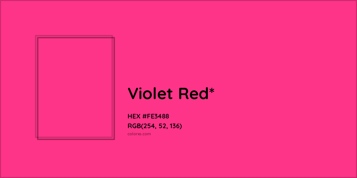 HEX #FE3488 Color Name, Color Code, Palettes, Similar Paints, Images