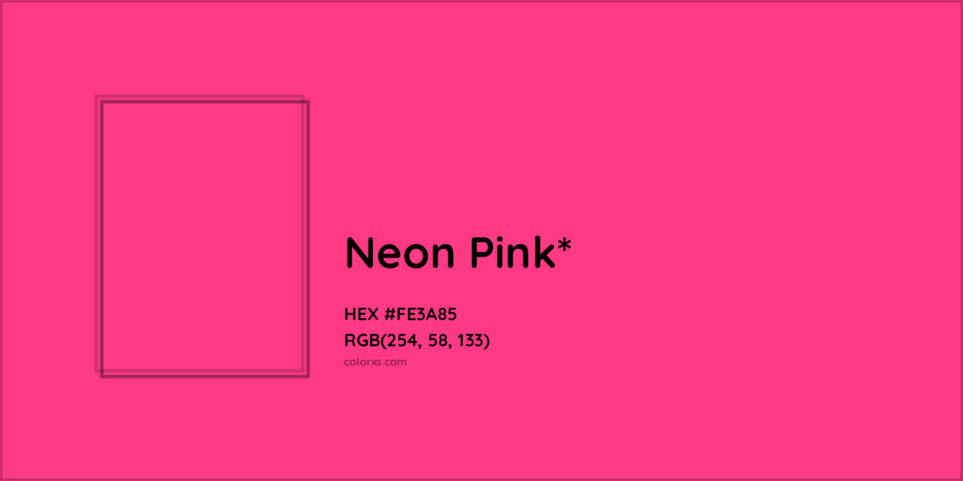 HEX #FE3A85 Color Name, Color Code, Palettes, Similar Paints, Images