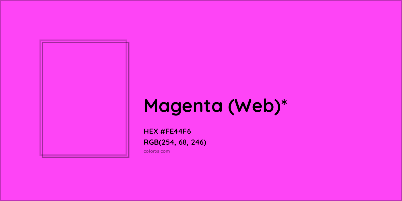 HEX #FE44F6 Color Name, Color Code, Palettes, Similar Paints, Images