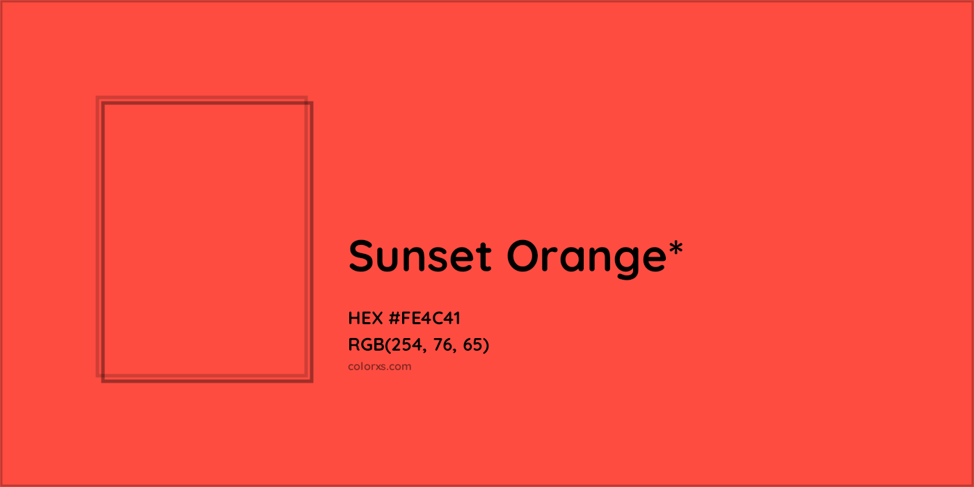 HEX #FE4C41 Color Name, Color Code, Palettes, Similar Paints, Images