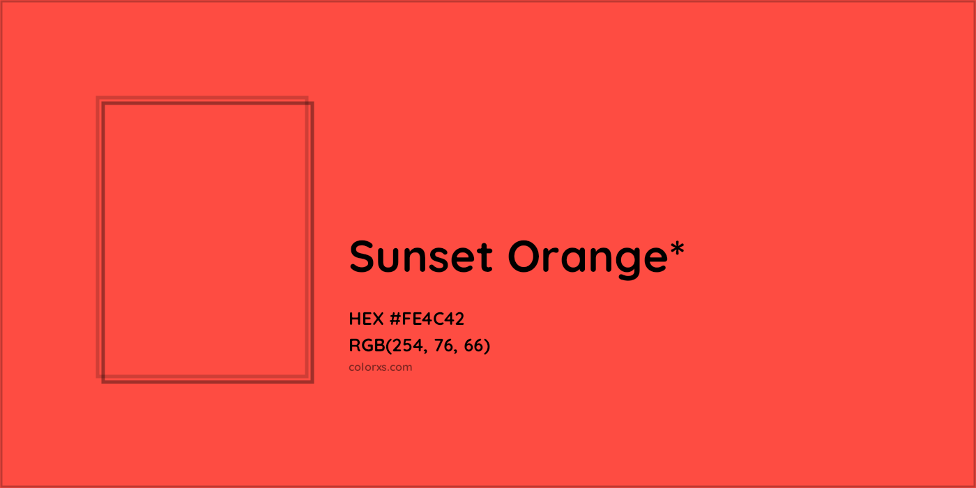 HEX #FE4C42 Color Name, Color Code, Palettes, Similar Paints, Images