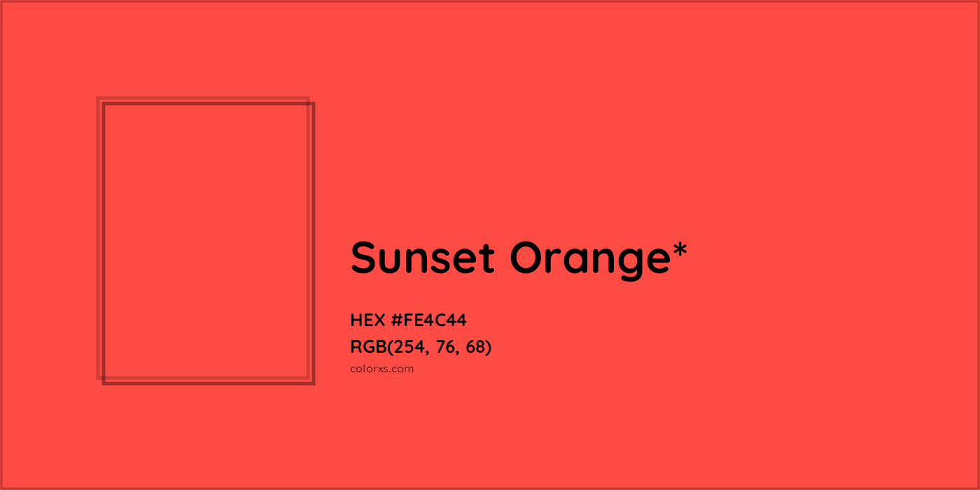 HEX #FE4C44 Color Name, Color Code, Palettes, Similar Paints, Images