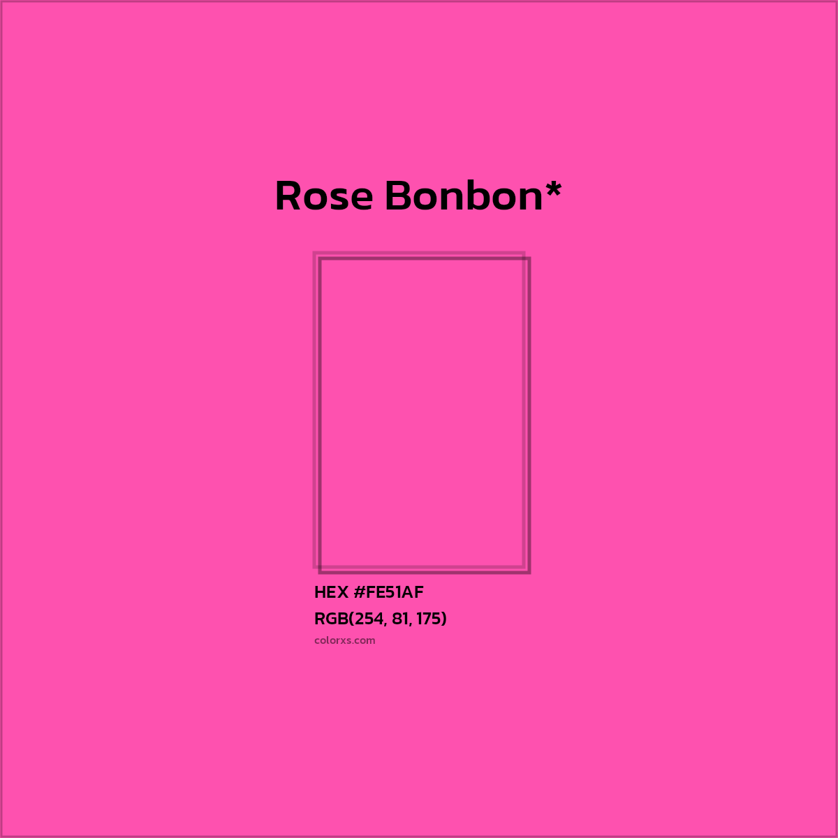 HEX #FE51AF Color Name, Color Code, Palettes, Similar Paints, Images