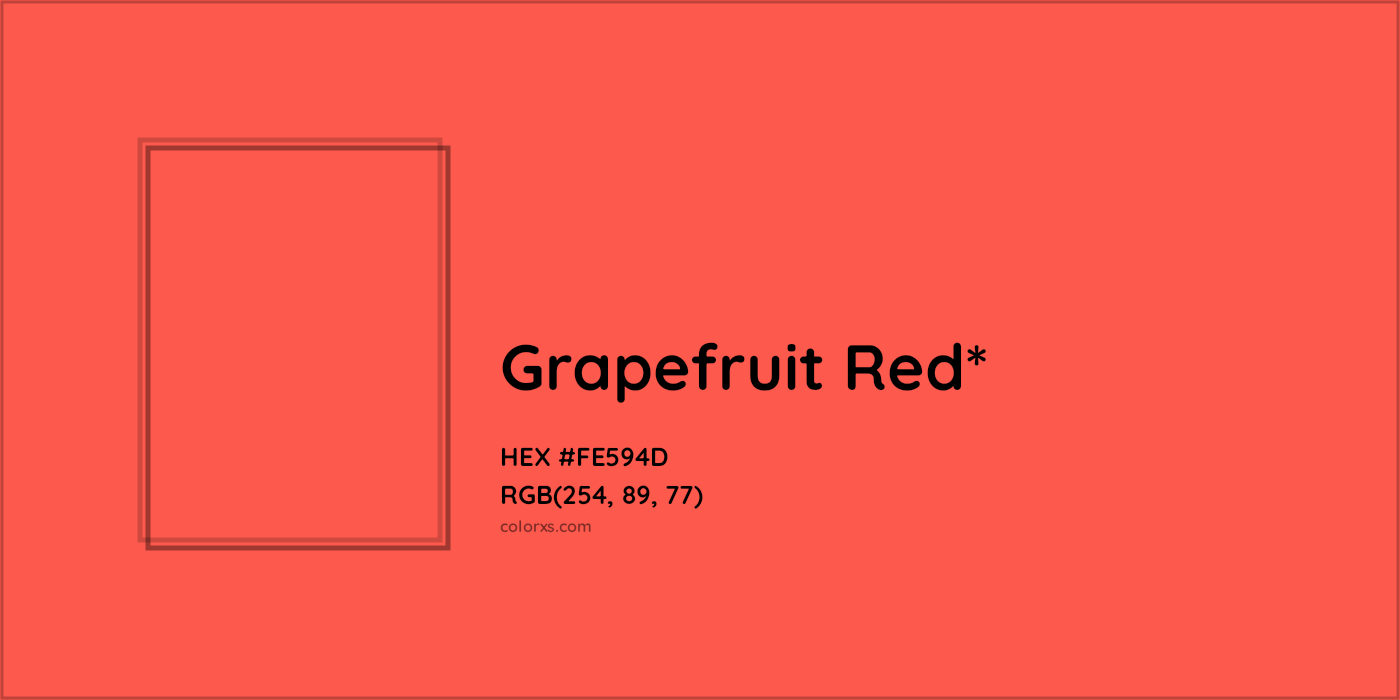 HEX #FE594D Color Name, Color Code, Palettes, Similar Paints, Images