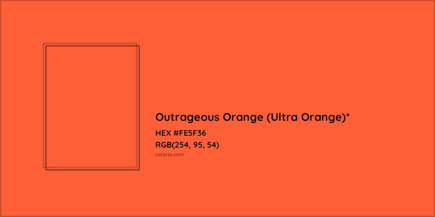 HEX #FE5F36 Color Name, Color Code, Palettes, Similar Paints, Images