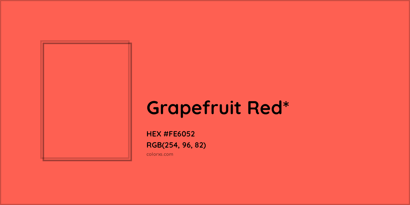 HEX #FE6052 Color Name, Color Code, Palettes, Similar Paints, Images