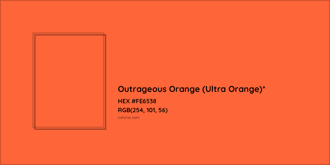HEX #FE6538 Color Name, Color Code, Palettes, Similar Paints, Images