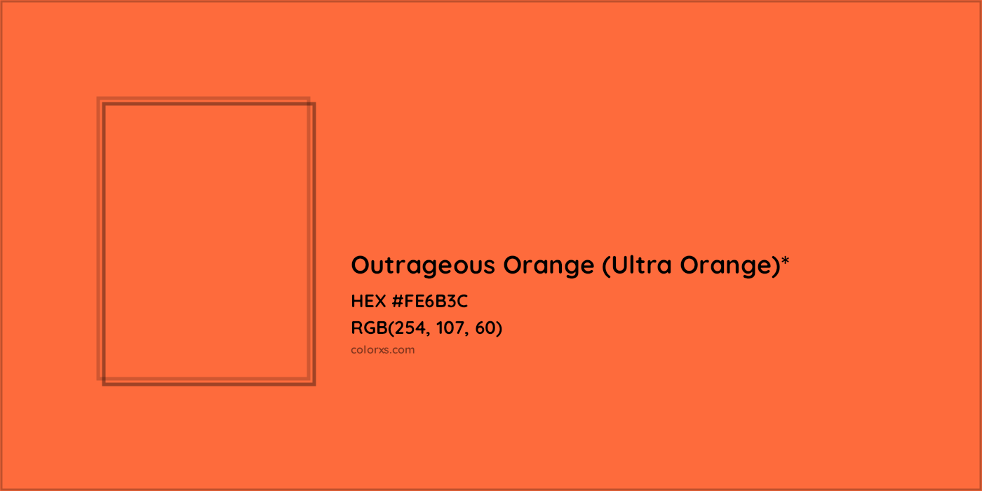 HEX #FE6B3C Color Name, Color Code, Palettes, Similar Paints, Images