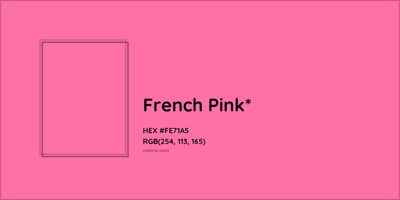 HEX #FE71A5 Color Name, Color Code, Palettes, Similar Paints, Images