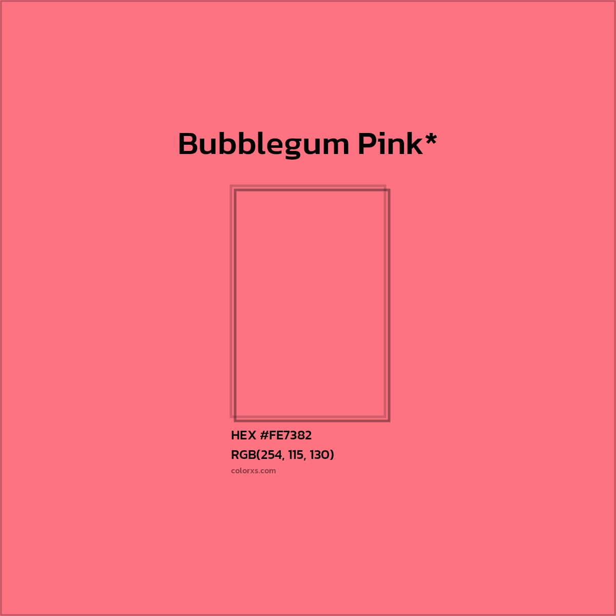 HEX #FE7382 Color Name, Color Code, Palettes, Similar Paints, Images