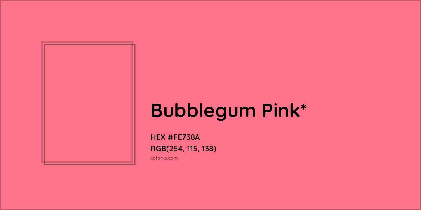HEX #FE738A Color Name, Color Code, Palettes, Similar Paints, Images