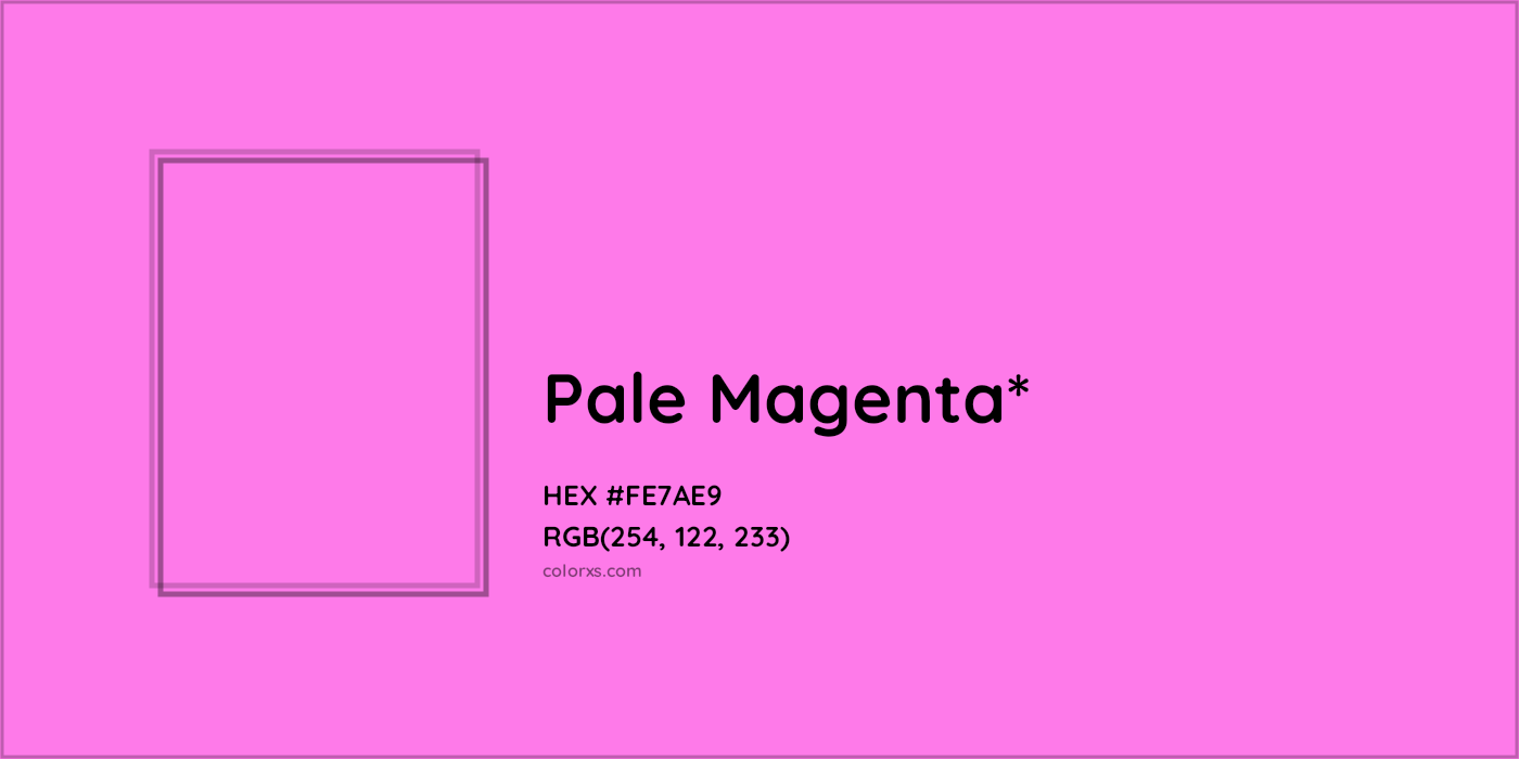 HEX #FE7AE9 Color Name, Color Code, Palettes, Similar Paints, Images