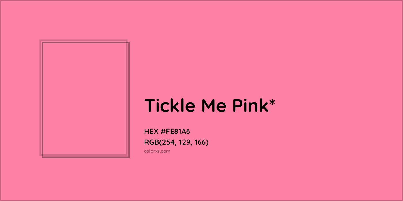 HEX #FE81A6 Color Name, Color Code, Palettes, Similar Paints, Images