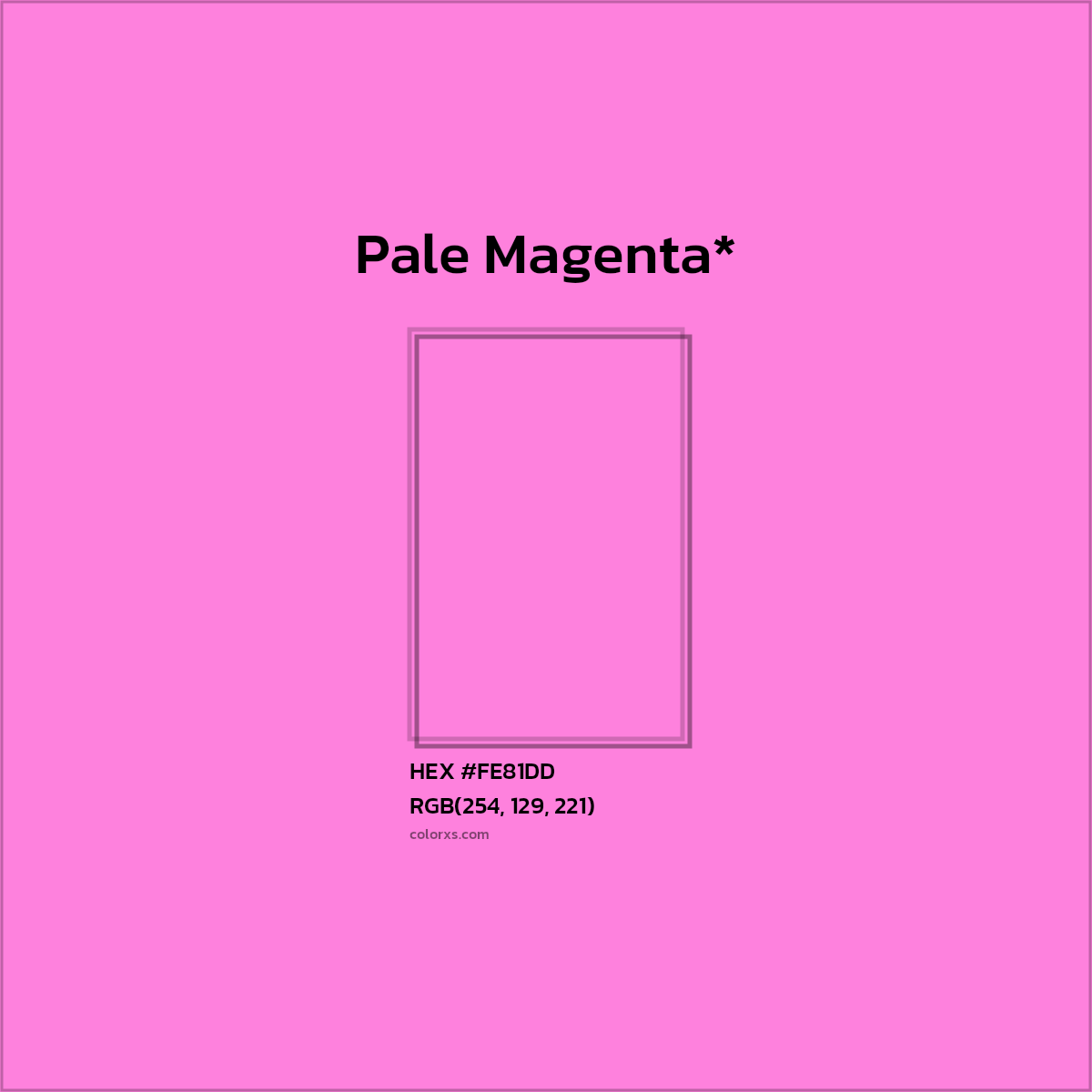 HEX #FE81DD Color Name, Color Code, Palettes, Similar Paints, Images