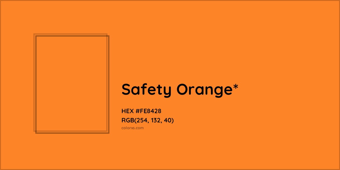 HEX #FE8428 Color Name, Color Code, Palettes, Similar Paints, Images