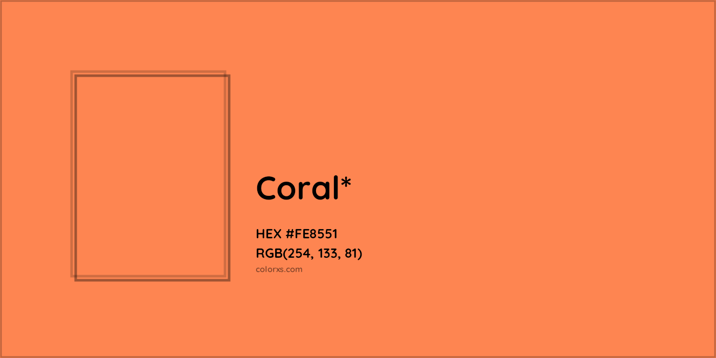 HEX #FE8551 Color Name, Color Code, Palettes, Similar Paints, Images