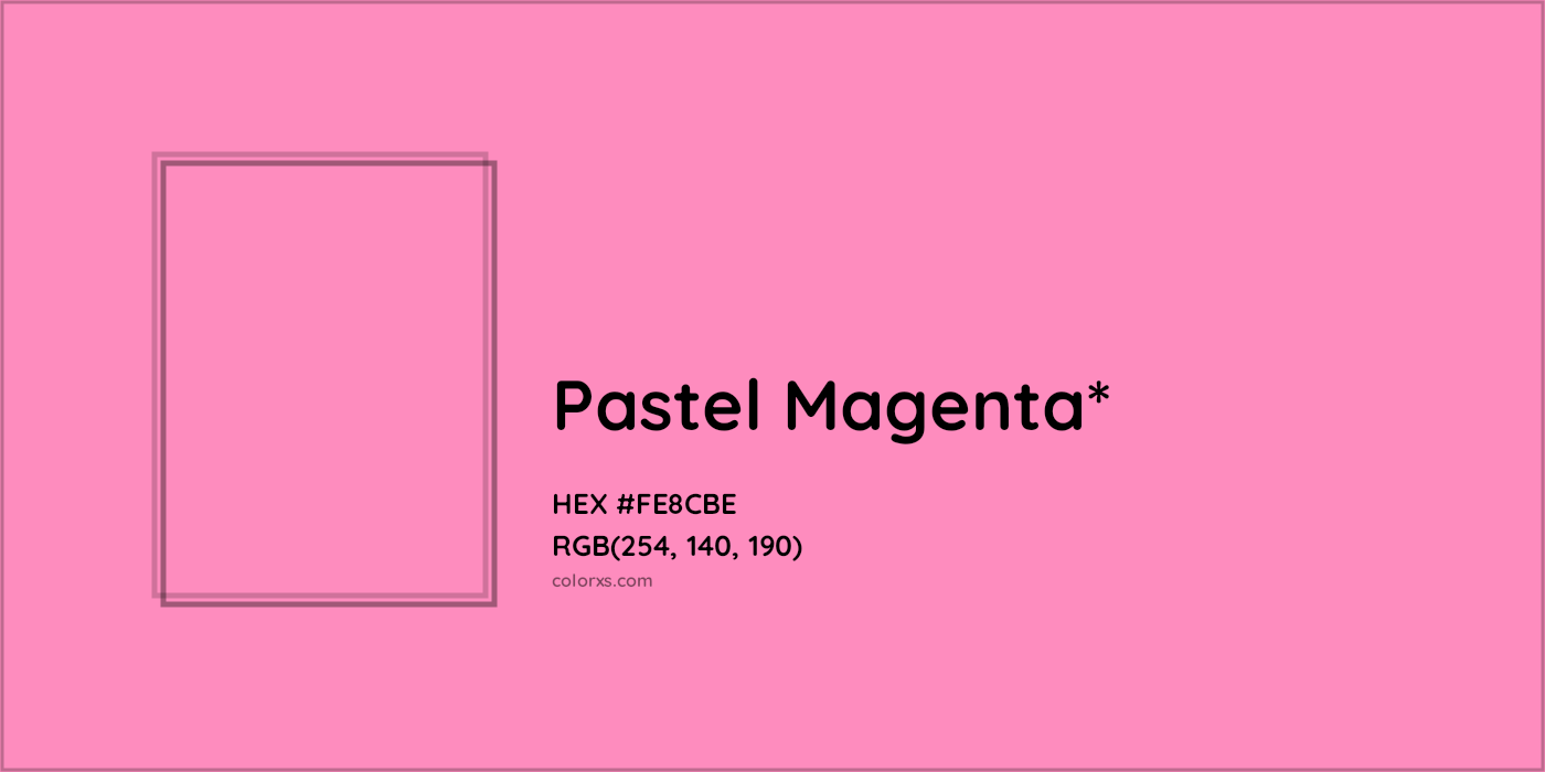 HEX #FE8CBE Color Name, Color Code, Palettes, Similar Paints, Images
