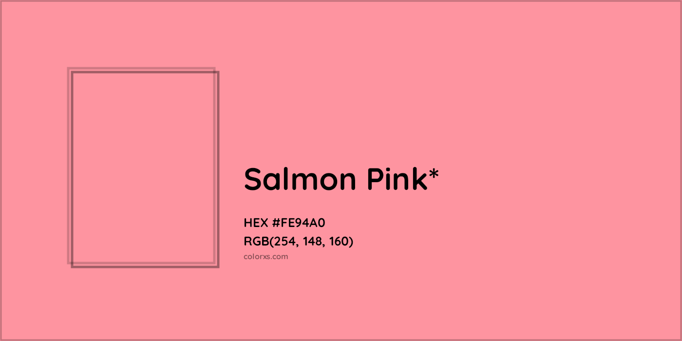 HEX #FE94A0 Color Name, Color Code, Palettes, Similar Paints, Images
