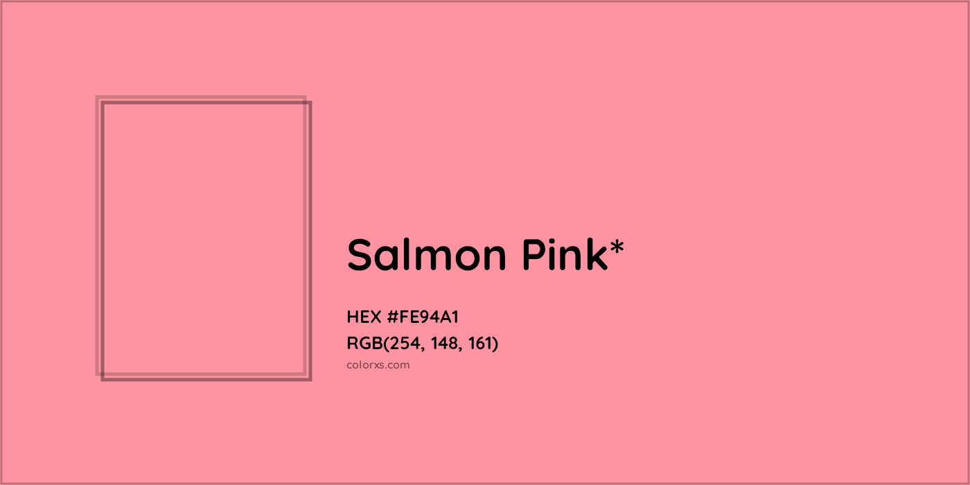 HEX #FE94A1 Color Name, Color Code, Palettes, Similar Paints, Images