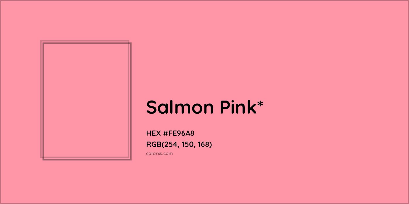 HEX #FE96A8 Color Name, Color Code, Palettes, Similar Paints, Images