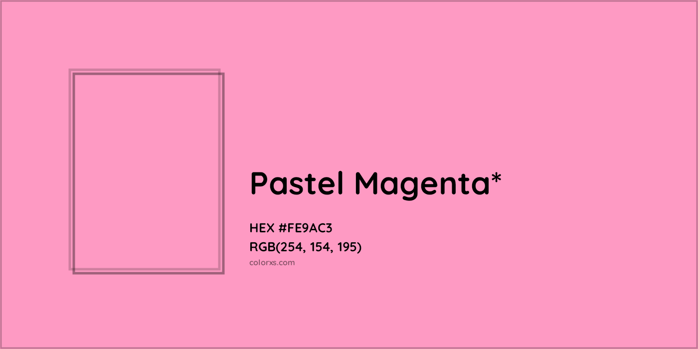 HEX #FE9AC3 Color Name, Color Code, Palettes, Similar Paints, Images
